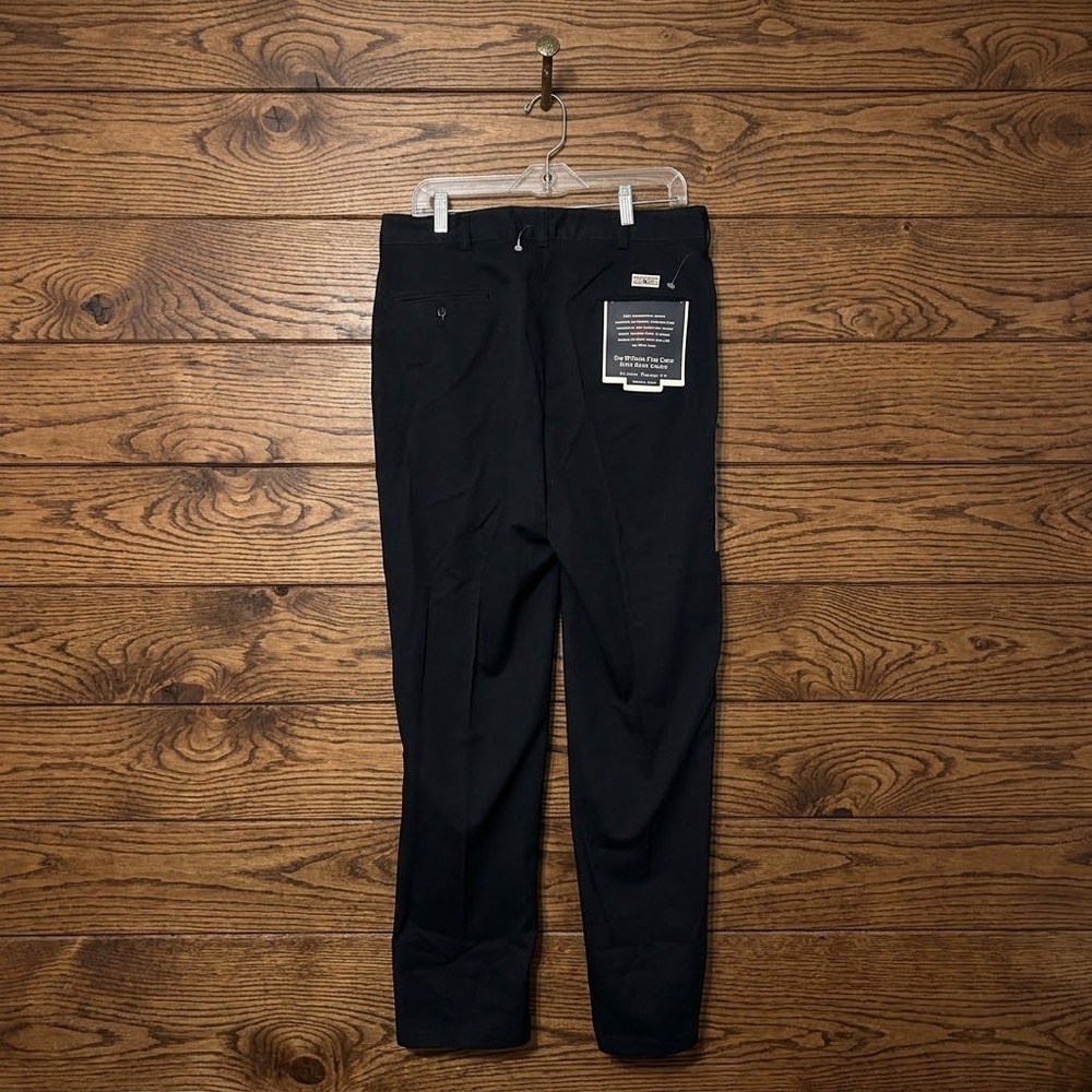 VTG Polo Ralph Lauren Andrew Pant Mens 34x36 Black Pleated Chino New